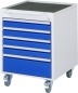 Preview: Roll-Container 7000, B580xT650xH745mm, 5xSchublade-TA