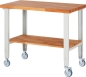 Preview: Fahrbare Werkbank (höhenverstellbar) 7000-7, B1250xT700xH950-1000mm | 2BR-2LR