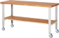 Preview: Fahrbare Werkbank (höhenverstellbar) 7000-7, B2000xT700xH950-1000mm | 2BR-2LR