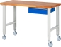 Preview: Fahrbare Werkbank (höhenverstellbar) 7001A1, B1500xT700xH950-1000mm | 2BR-2LR