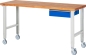 Preview: Fahrbare Werkbank (höhenverstellbar) 7001A1, B2000xT700xH950-1000mm | 2BR-2LR