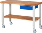 Preview: Fahrbare Werkbank (höhenverstellbar) 7001A7, B1500xT700xH950-1000mm | 4LR