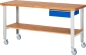 Preview: Fahrbare Werkbank (höhenverstellbar) 7001A7, B2000xT700xH950-1000mm | 4LR