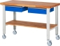 Preview: Fahrbare Werkbank (höhenverstellbar) 7002A7, B1500xT700xH950-1000mm | 2BR-2LR
