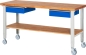 Preview: Fahrbare Werkbank (höhenverstellbar) 7002A7, B2000xT700xH950-1000mm | 2BR-2LR