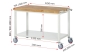 Preview: Fahrbare Werkbank 8000, B1250xT700xH880mm, Ablageboden Metall