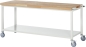 Preview: Fahrbare Werkbank 8000, B2000xT700xH880mm, Ablageboden Metall