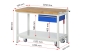 Preview: Werkbank mit Fahrgestell 8001, B1250xT700xH880mm, 1xSchublade-TA