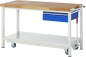 Preview: Werkbank mit Fahrgestell 8001, B1500xT700xH880mm, 1xSchublade-TA