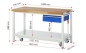 Preview: Werkbank mit Fahrgestell 8001, B1500xT700xH880mm, 1xSchublade-TA