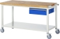 Preview: Fahrbare Werkbank 8001, B1500xT700xH880mm, Ablageboden-MT, 1xSchublade-TA