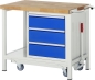 Preview: Werkbank mit Fahrgestell 8157, B1000xT700xH880mm, 3xSchublade-TA