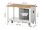 Preview: Werkbank mit Fahrgestell 8157, B1250xT700xH880mm, 3xSchublade-TA