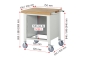 Preview: Fahrbare Werkbank 8162, B750xT700xH880mm, 4xSchublade-TA