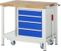 Preview: Werkbank mit Fahrgestell 8162, B1000xT700xH880mm, 4xSchublade-TA