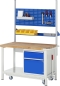 Preview: Werkbank mit Fahrgestell 8162, B1250xT700xH880mm, 4xSchublade-TA
