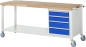 Preview: Fahrbare Werkbank 8162, B2000xT700xH880mm, 4xSchublade-TA