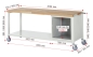 Preview: Fahrbare Werkbank 8162, B2000xT700xH880mm, 4xSchublade-TA