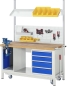 Preview: Werkbank mit Fahrgestell 8185, B1500xT700xH880mm, 4xSchublade-TA, 1xSSK