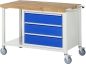 Preview: Fahrbare Werkbank 8257, B1250xT700xH880mm, 3xSchublade-TA