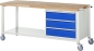 Preview: Fahrbare Werkbank 8257, B2000xT700xH880mm, 3xSchublade-TA