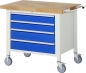 Preview: Fahrbare Werkbank 8262, B1000xT700xH880mm, 4xSchublade-TA