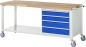 Preview: Fahrbare Werkbank 8262, B2000xT700xH880mm, 4xSchublade-TA