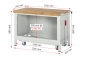 Preview: Werkbank mit Fahrgestell 8357, B1250xT700xH880mm, 3xSchublade-TA