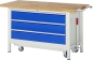 Preview: Werkbank mit Fahrgestell 8357, B1500xT700xH880mm, 3xSchublade-TA