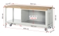 Preview: Werkbank mit Fahrgestell 8357, B2000xT700xH880mm, 3xSchublade-TA