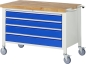 Preview: Fahrbare Werkbank 8362, B1250xT700xH880mm, 4xSchublade-TA