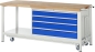 Preview: Werkbank mit Fahrgestell 8362, B2000xT700xH880mm, 4xSchublade-TA