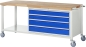 Preview: Fahrbare Werkbank 8362, B2000xT700xH880mm, 4xSchublade-TA