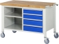 Preview: Fahrbare Werkbank 8463, B1250xT700xH880mm, 4xSchublade-TA