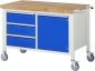 Preview: Fahrbare Werkbank 8468, B1250xT700xH880mm, 3xSchublade-TA, 1xTür