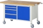 Preview: Fahrbare Werkbank 8470, B1500xT700xH880mm, 4xSchublade-TA, 1xTür