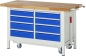 Preview: Werkbank mit Fahrgestell 8477, B1500xT700xH880mm, 8xSchublade-TA