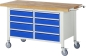 Preview: Fahrbare Werkbank 8477, B1500xT700xH880mm, 8xSchublade-TA