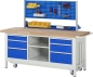Preview: Werkbank mit Fahrgestell 8561, B2000xT700xH880mm, 2xSchublade-TA, 1xTür