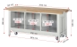 Preview: Werkbank mit Fahrgestell 8570, B2000xT700xH880mm, 6xSchublade-TA, 1xTür