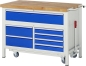 Preview: Werkbank mit Fahrgestell 8921, B1250xT700xH920mm, 7xSchublade-TA