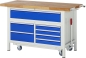 Preview: Werkbank mit Fahrgestell 8921, B1500xT700xH920mm, 7xSchublade-TA