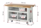 Preview: Werkbank mit Fahrgestell 8921, B1500xT700xH920mm, 7xSchublade-TA