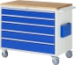 Preview: Montagewagen XXL5.11, B1145xT650xH975mm, 5xSchublade-TA, B-Top-25mm