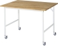 Preview: Fahrbarer Arbeitstisch Jerry (4 LR), B1250xT1000xH900mm, B-Platte-25mm