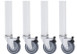 Preview: Fahrbarer Arbeitstisch Jerry (4 LR), B1250xT800xH900mm, B-Platte-25mm