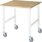 Preview: Fahrbarer Arbeitstisch (HV) Tom (4 LR), B1000xT1000xH910-1230mm, B-Platte-25mm