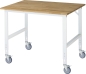 Preview: Fahrbarer Arbeitstisch (HV) Tom (4 LR), B1250xT1000xH910-1230mm, B-Platte-25mm