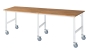 Preview: Fahrbarer Arbeitstisch (HV) Tom (6 LR), B3000xT1000xH910-1230mm, B-Platte-25mm