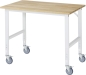 Preview: Fahrbarer Arbeitstisch (HV) Tom (4 LR), B1250xT800xH910-1230mm, B-Platte-25mm